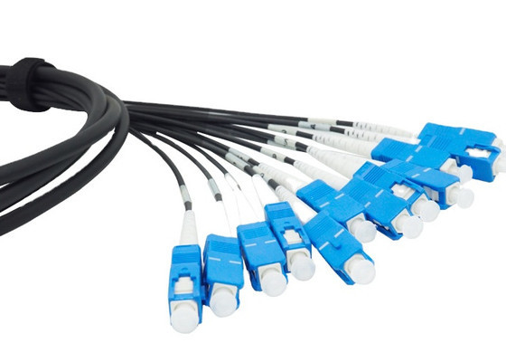 IP68 Waterproof Fiber Optic Jumper ODVA MPO-SC FTTA 12 Fibers MPO Fanout Cable